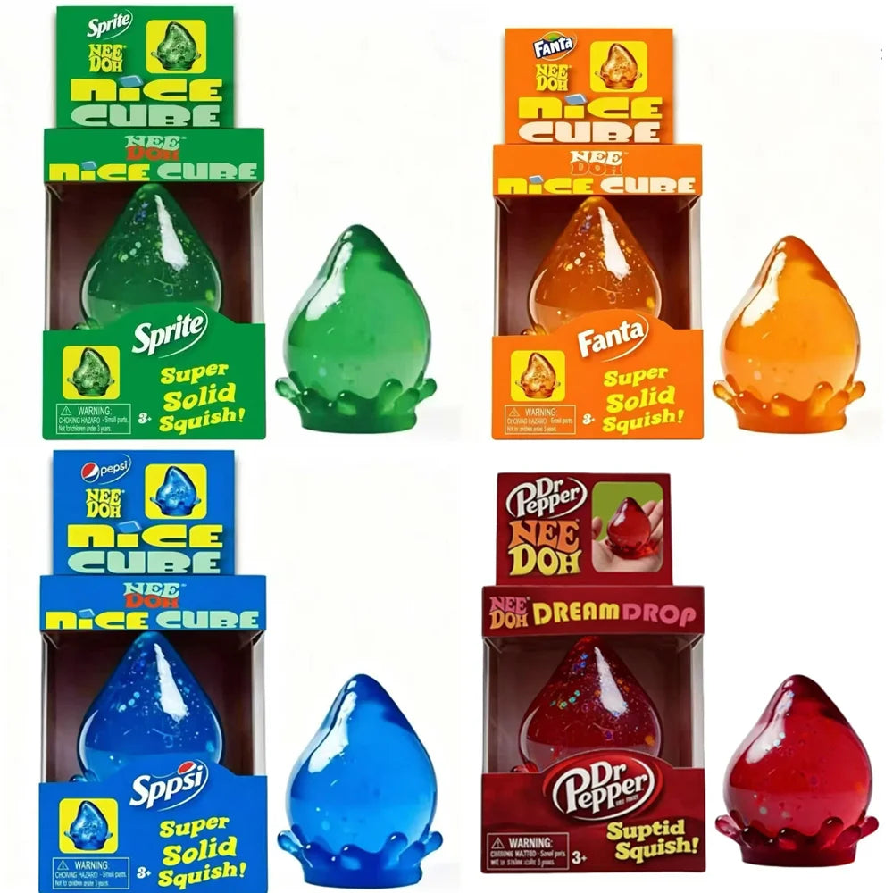 Needoh Nice Cube Sensory Stress Reliever Fidget Tool for Anxiety & Focus Desk Sensory Cube for Adults & Kids