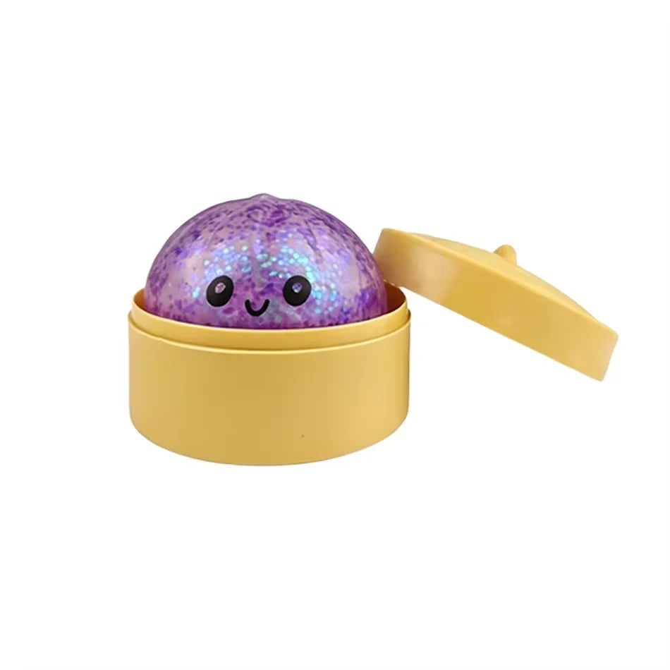 Mini 1-24pcs Glitter Dumpling Glitter Dumpling Squishy with Box Dumplings Sensory Squeeze Toy for Stress Relief