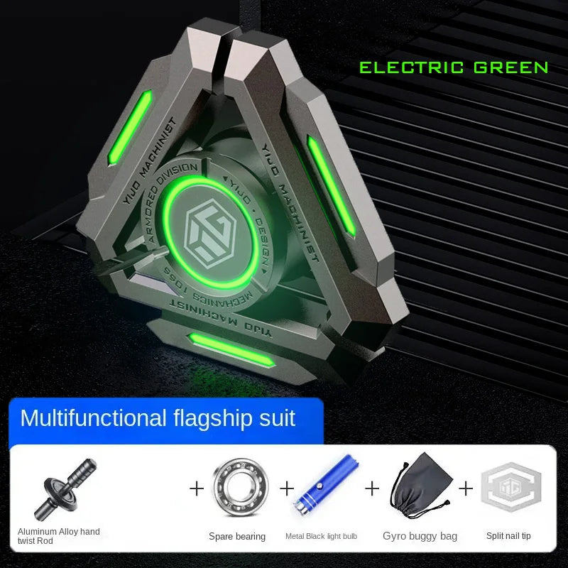 Luminous Metal Fidget Spinner - Gyro Hand Spinner for Adults, Stress Relief, Silent EDC Toy, ADHD Anxiety Relief, Cool Gift