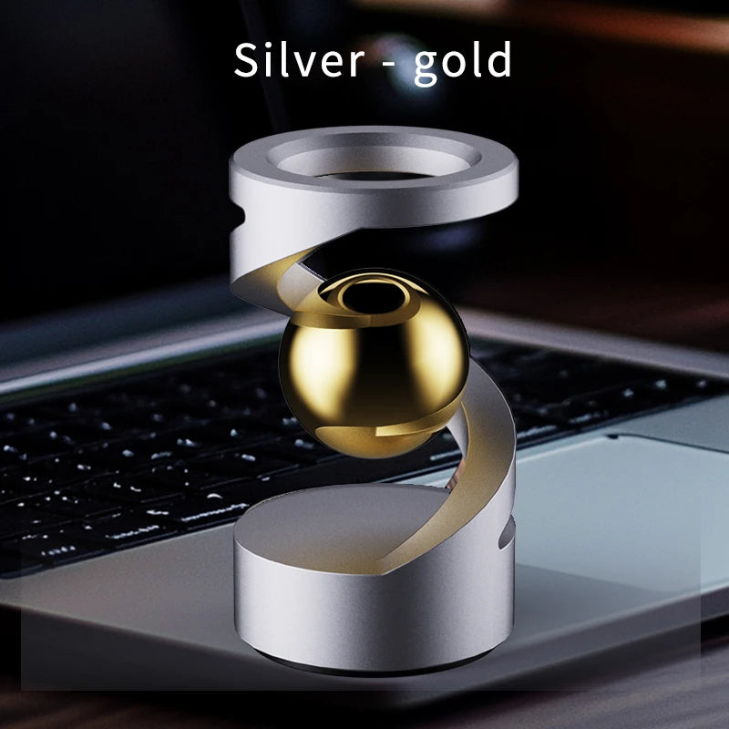 EDC Anti-Stress Gyroscope - Floating Metal Spinner with Magnetic Levitation, Unique Desk Toy Gift for Men & Women Fidget Toy