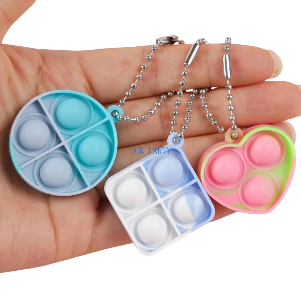 20-Pack Mini Pop Bubble Keychain Toys – Pinata Fillers - photo 4
