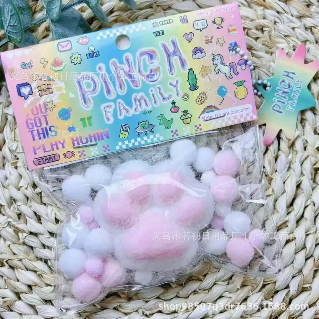 Large Silicone Cat Paw Squeeze Toy Stress Relief Decompression Funny High Appearance Mud Feeling Soft Bulk Wholesale