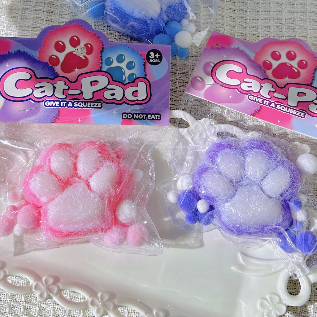 Colorful Plush Soft Kittens Antistress Foot Paws Squishy Tapa Foot Kids Girls Toys Adult Sensory Toys Taba Squishу Fidget Toys