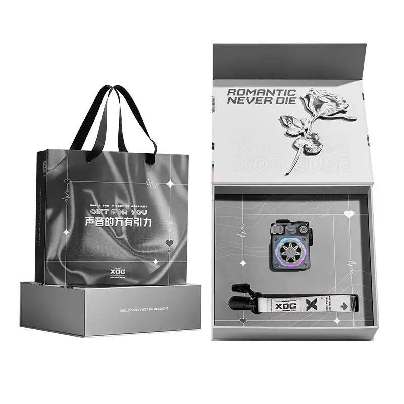 New Muzen Cyber Cube-Pro Bluetooth Audio Bluetooth 5.0 Portable Speaker with Fidget Spinner Crystal Clear Sound with RGB Led