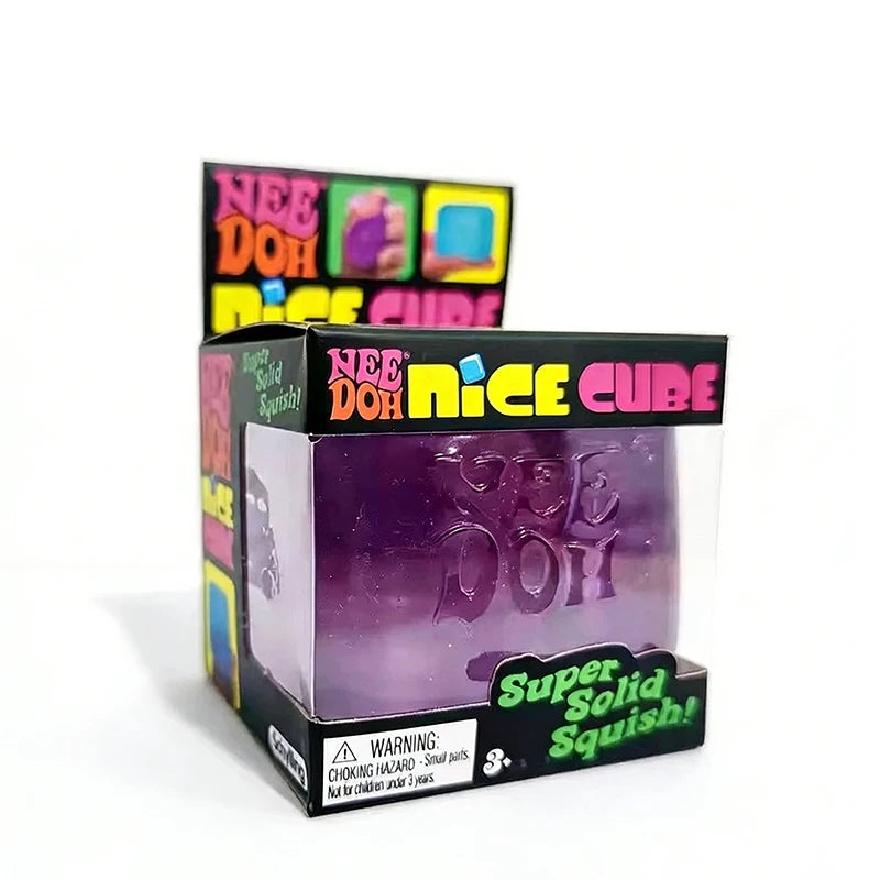 Needoh Nice Cube Sensory Squeezing Toy Cube for Stress relief and Fingertip Release Toy for Adult Pinching and Playing Toys Gift