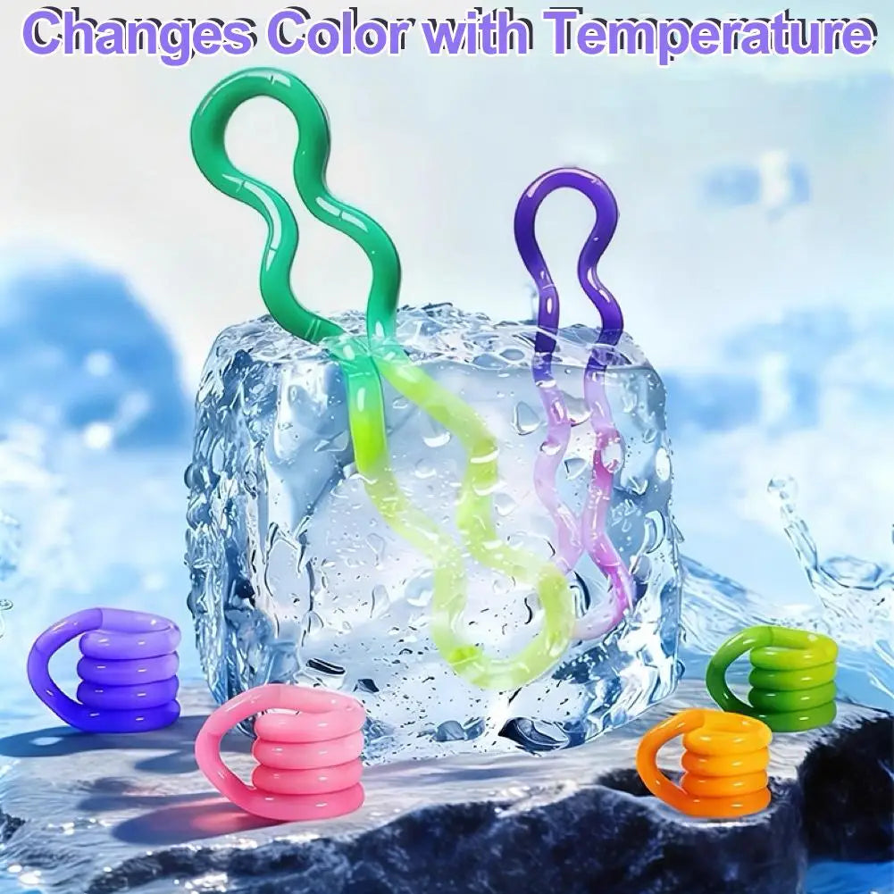 Twisty Fidget Toys Twist And Spin Sensory Toys Changes Color With Temperature For Kids Adults Stress Relief Toys