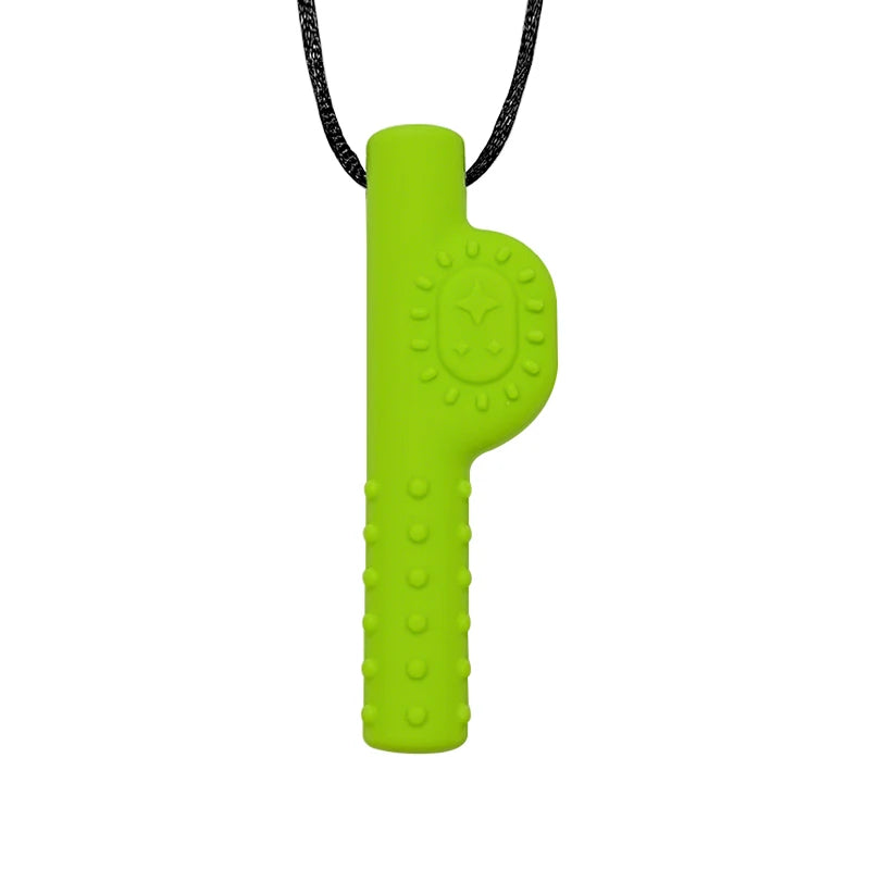 1pcs silicone teether children building block chewing necklace sensory chewing molar pendant oral motor toy for ADHD boy gift - photo 3