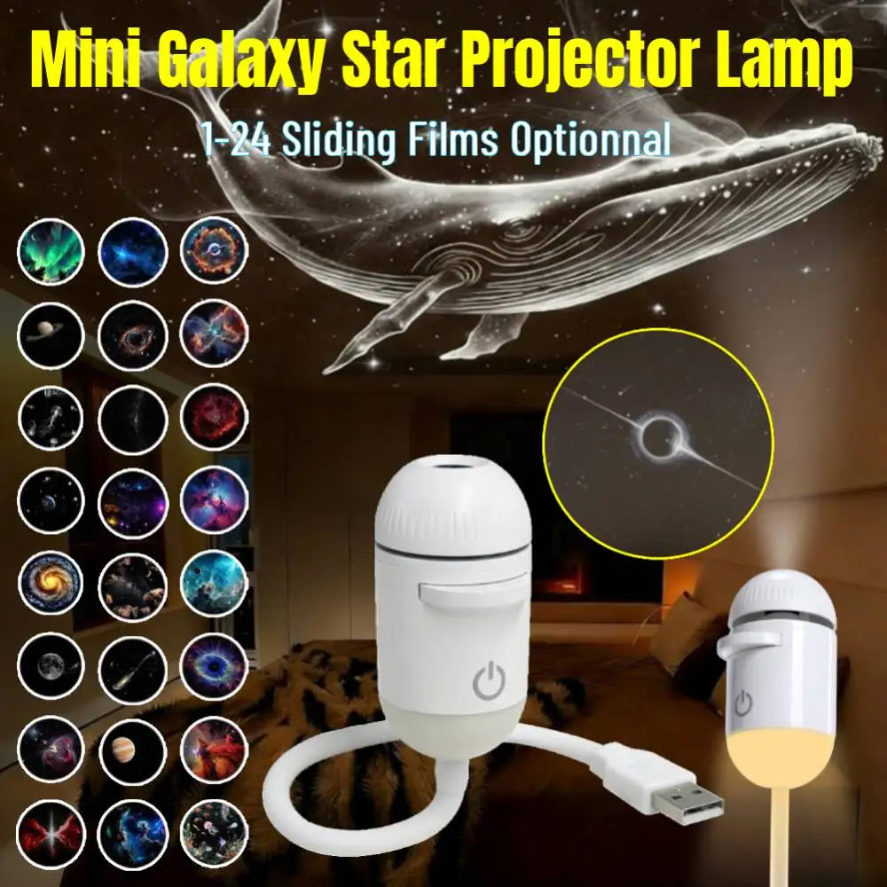 Galaxy Starry Sky Night Light Projector 360° Adjustable Brightness LED Galaxy Projector Night Light for Bedroom Room Wall Decor