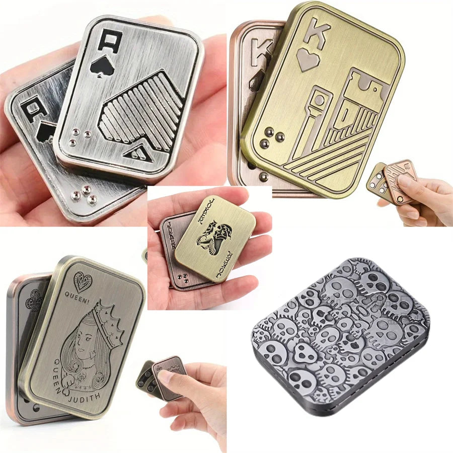Metal Poker Push Card Fidget Slider – Haptic Coin Toy