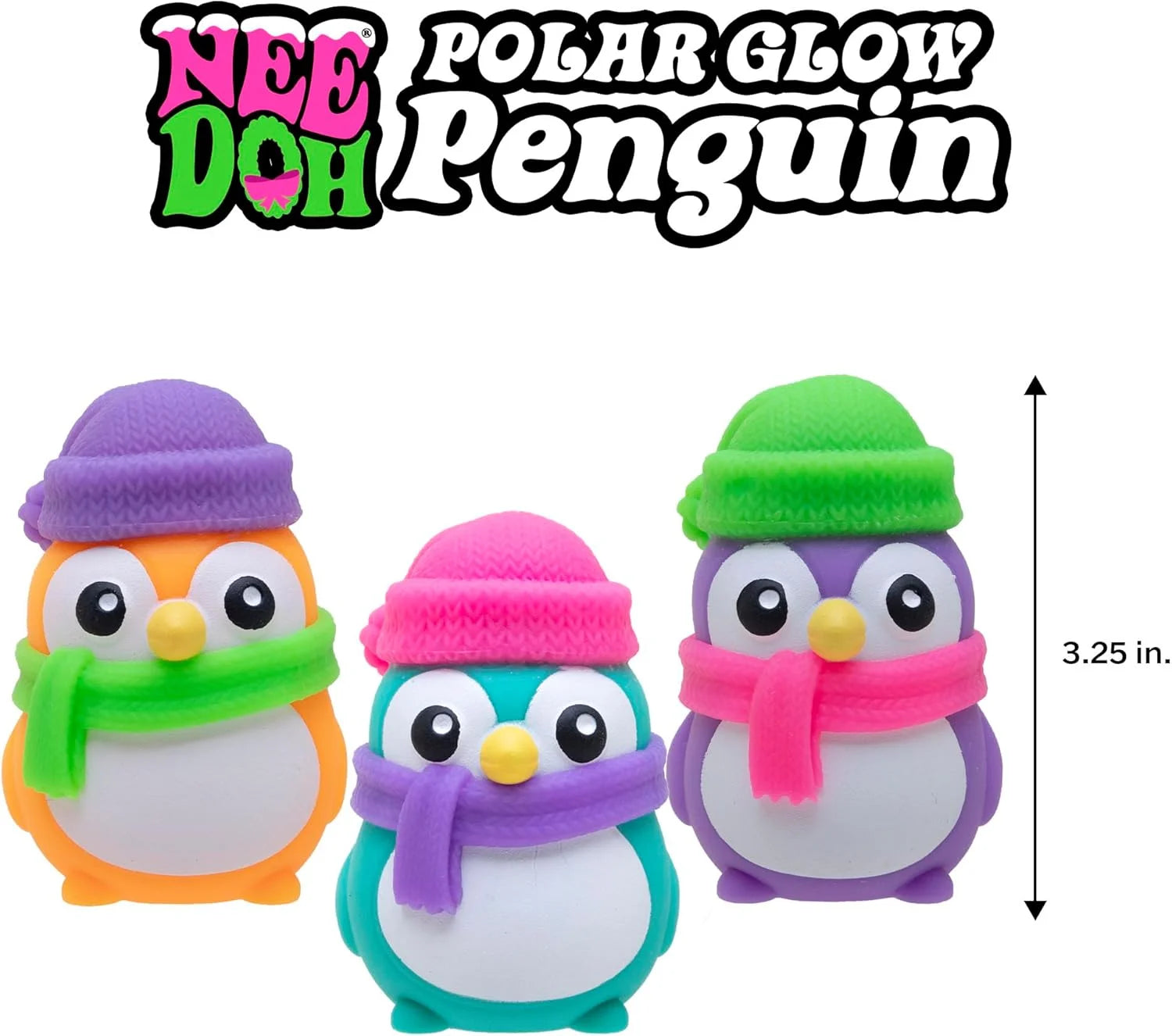 2026 New NeeDoh Polar Glow Penguin Sensory Squeeze Toy -Assorted Fidget Toys for ADHD and Autism Gift