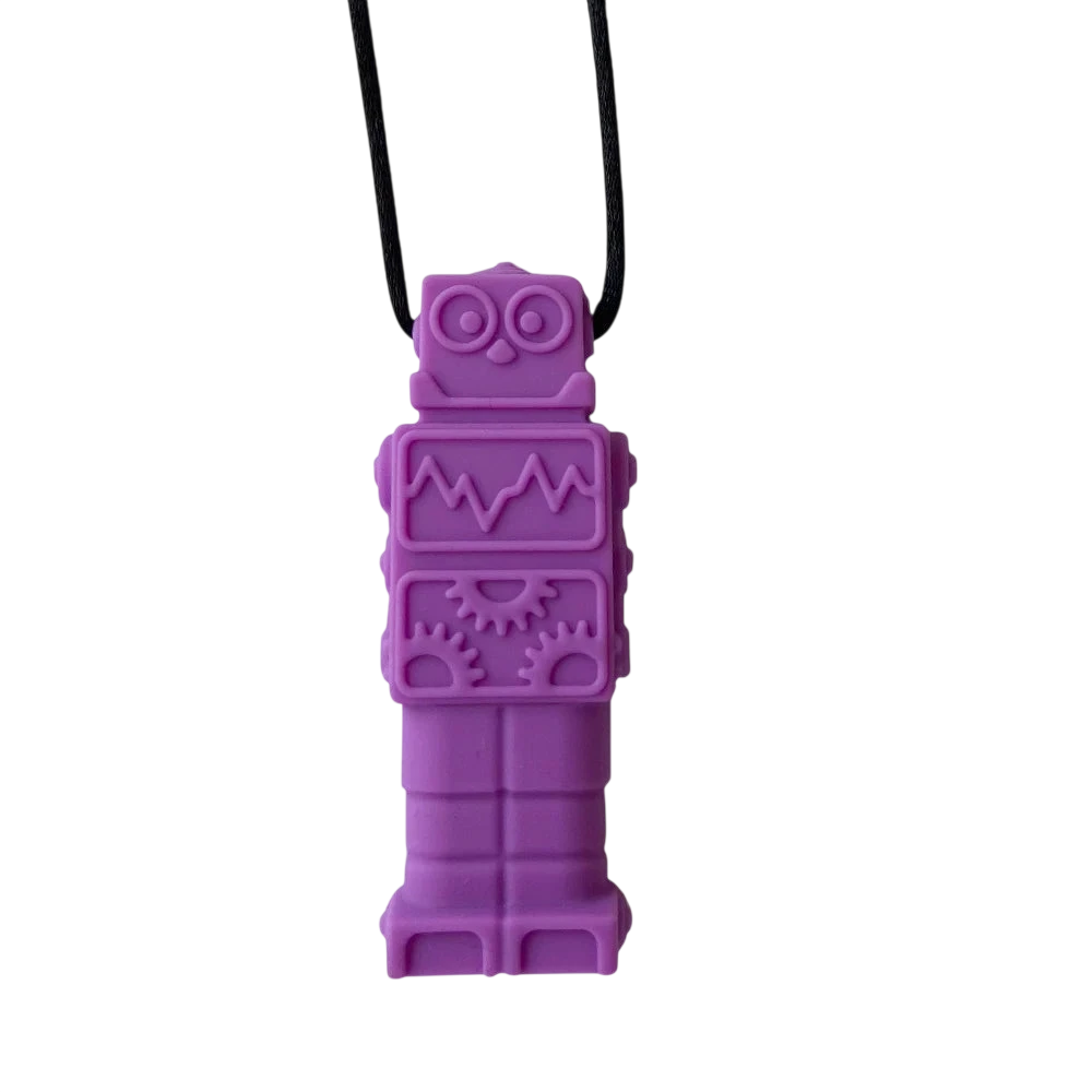 1pcs Gem Silicone Teethers Crystal Chew Necklace Sensory Pandent Chewing Toy for Kids Boys Girls Autism
