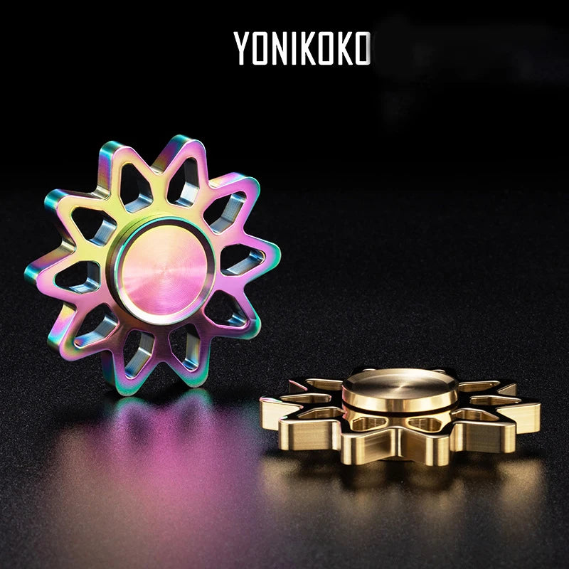 The Sun God Fidget Spinner Metal EDC Prolonged Rotation Finger Spinners High Speed Hand Toy For Stress Anxiety Relief For Adults