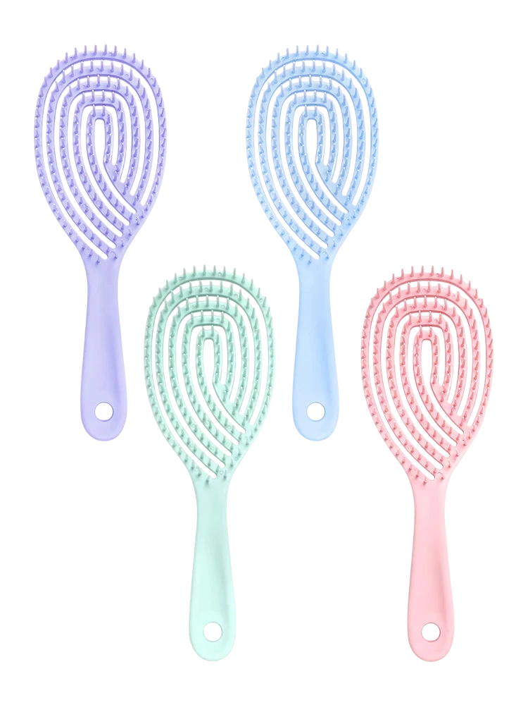 Hollow Out Hair Brush - Fast Blow Drying Scalp Massage Comb for Curly/Wet Hair, Detangling & Styling Tool
