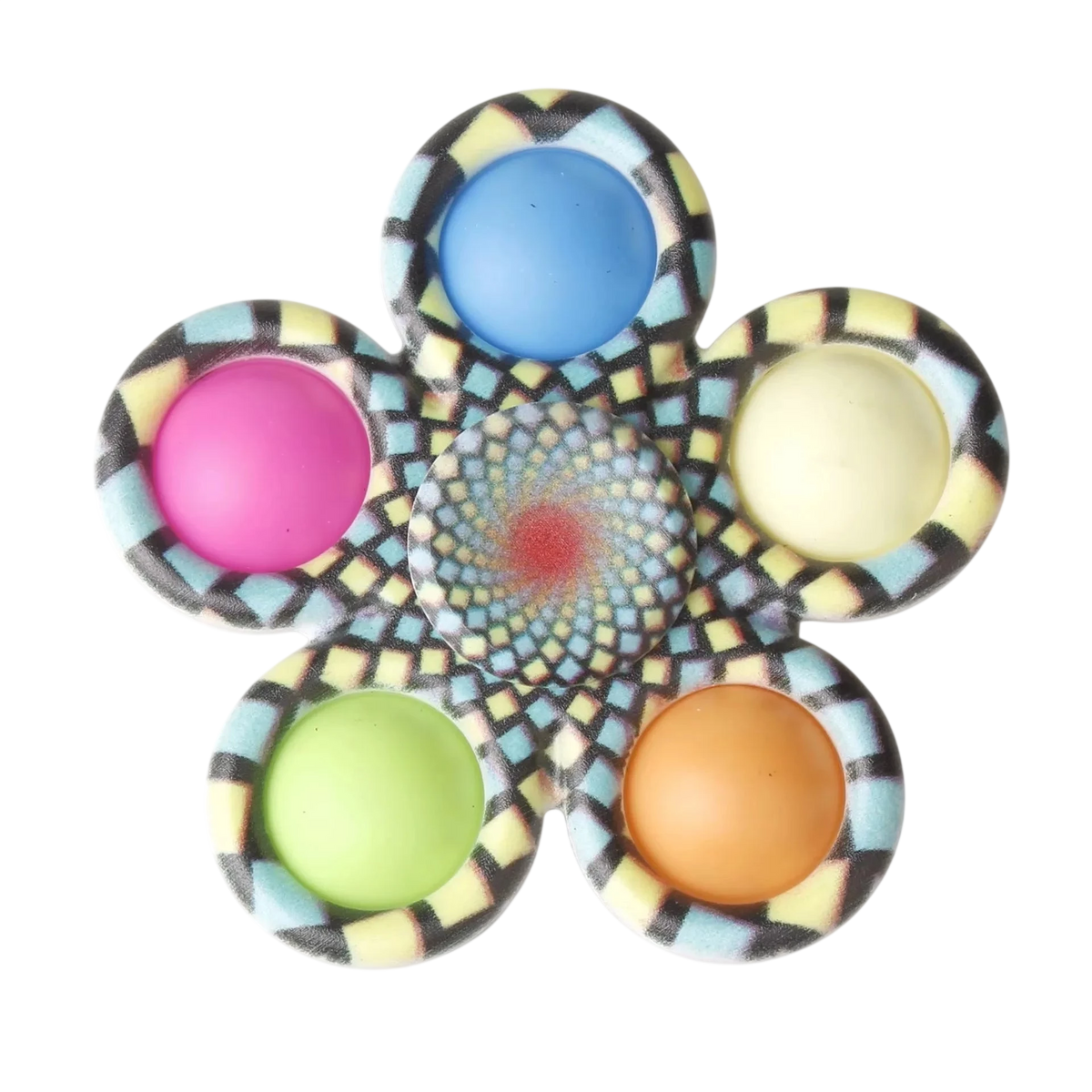 Tie-Dye Pop Fidget Spinner – ADHD & Autism Sensory Toy