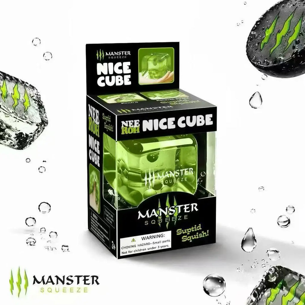 Schylling NeeDoh Nice Cube Squishy Squeeze Toy Stress Relief Anti Anxiety Sensory Fidget Tool For Kids Adults Autism ADHD