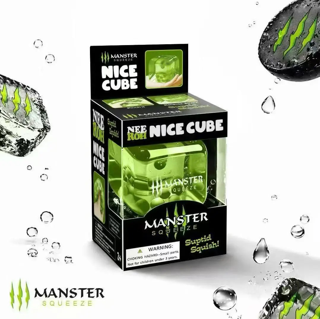 Schylling NeeDoh Nice Cube Squishy Squeeze Toy Stress Relief Anti Anxiety Sensory Fidget Tool For Kids Adults Autism ADHD