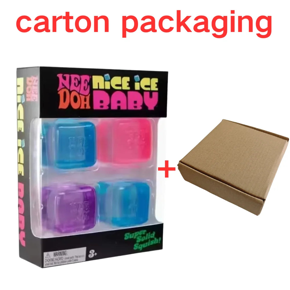 Schylling Nee Doh Nice Cube & Mini Cat &Six Color Round Sensory Pinch Blocks Stress Relief Puzzle Kids Souvenir Blind Box