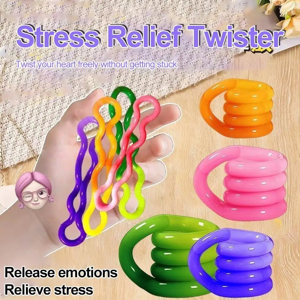 Twisty Fidget Toys Twist And Spin Sensory Toys Changes Color With Temperature For Kids Adults Stress Relief Toys