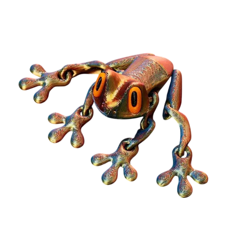 3D Printed Magnetic Articulated Frog Fidget Toy Cute Flexi Animal Model Fridge Magnet Stress Relief Sensory Gift Desktop Decor