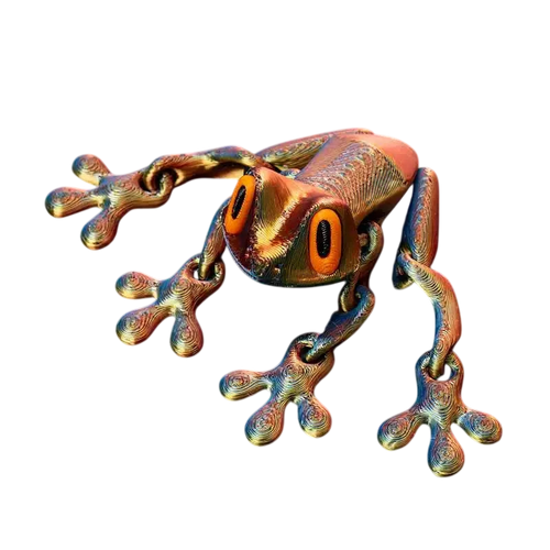 3D Printed Magnetic Articulated Frog Fidget Toy Cute Flexi Animal Model Fridge Magnet Stress Relief Sensory Gift Desktop Decor