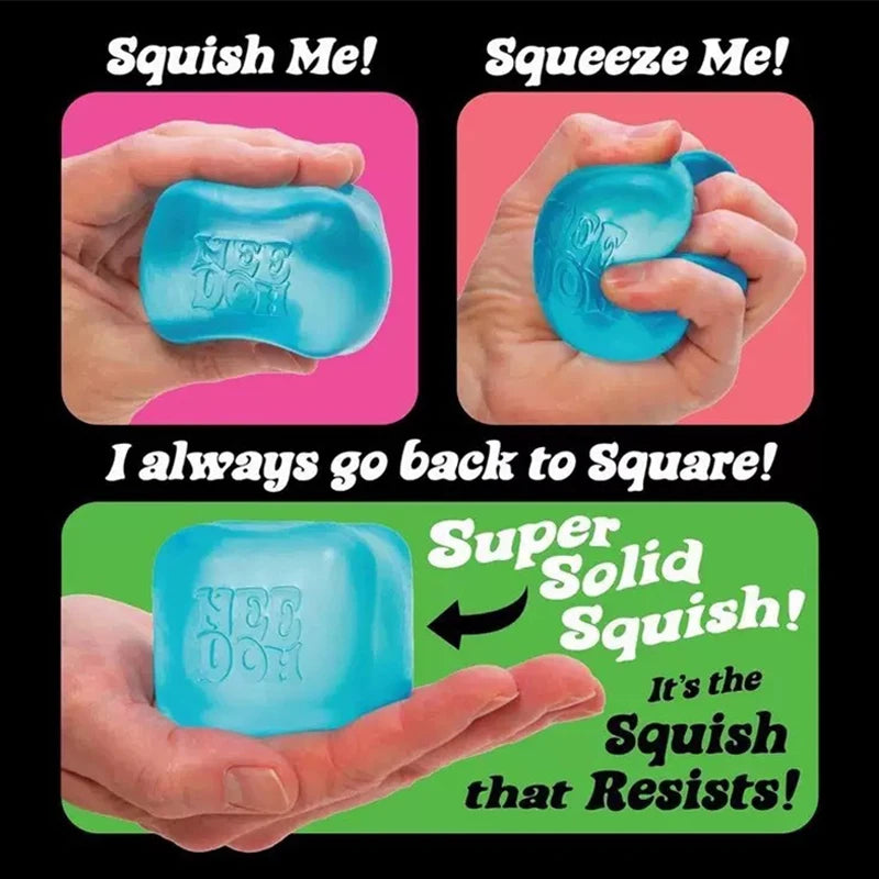 NeeDoh Jellyfish Ice Pop Cube Squishy Toy Stress Relief Toys Cute Healing Squishy Sensory Toys