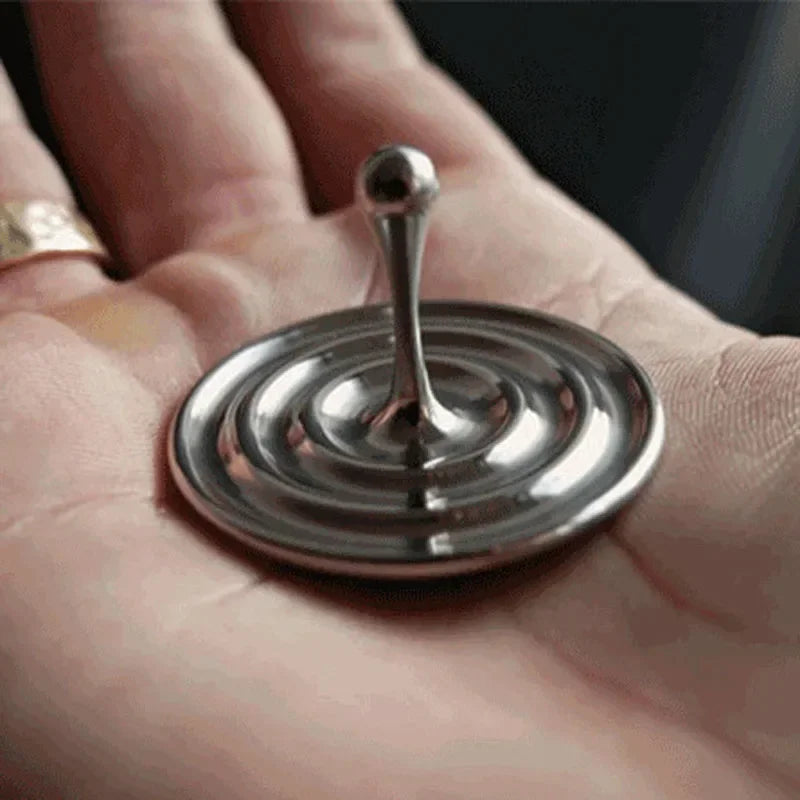 Mini Rotating Gyro Spinning Top Magnetic Metal Water Drop Fingertip Hand Spinner Desktop Fidget Toys For Adults Kids Antistress