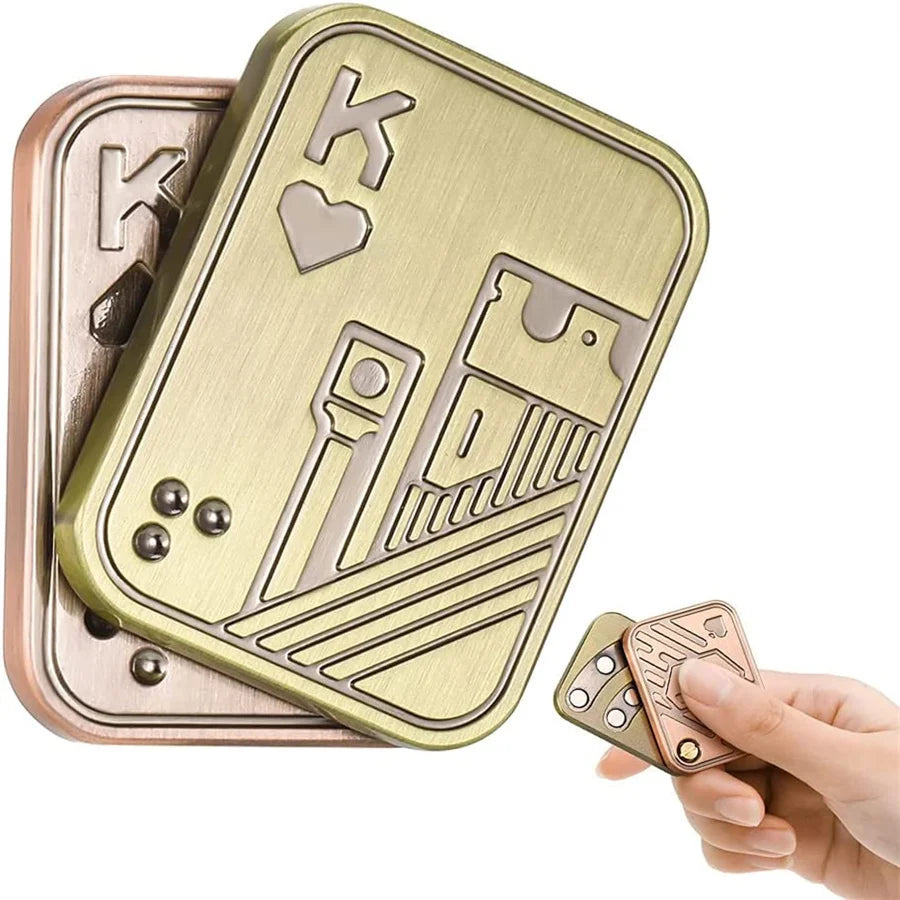 Metal Poker Push Card Fidget Slider – Haptic Coin Toy