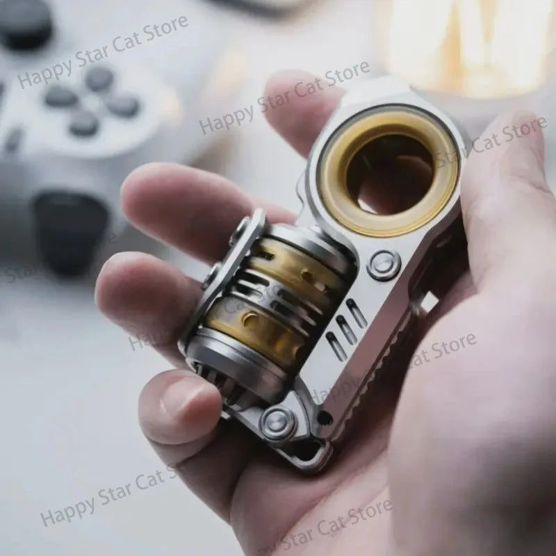 Gobigger Sinian Pei Stainless Steel Tuning Fork Fidget Slider Pushing Anti Stress Adhd Edc Fidget Spinner Toys