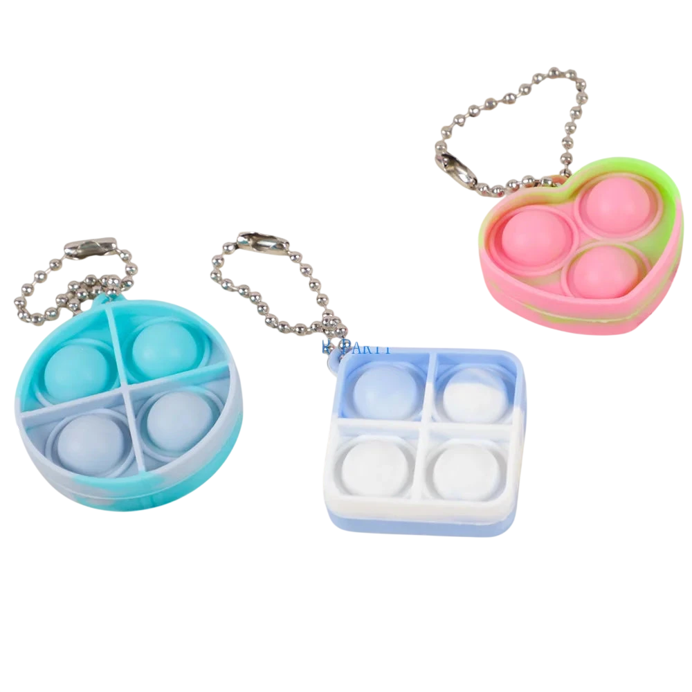 20-Pack Mini Pop Bubble Keychain Toys – Pinata Fillers - photo 3