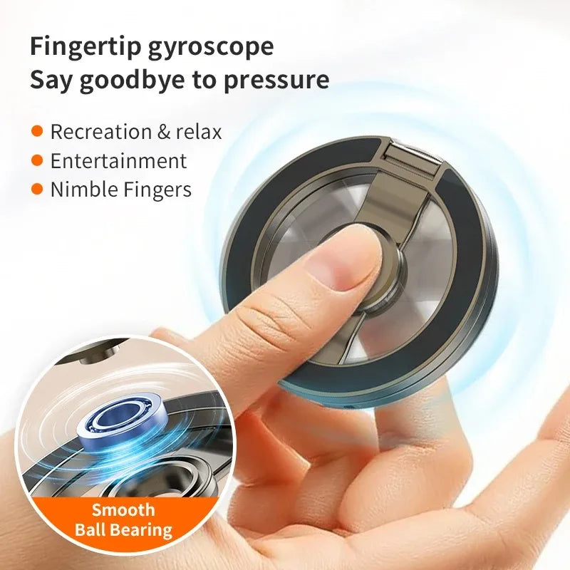 Magsafe Dual Ring Magnetic Phone Holder Fidget Spinner Finger Ring Stand Multifunctional Desktop Support Bracket Strong Magnetic