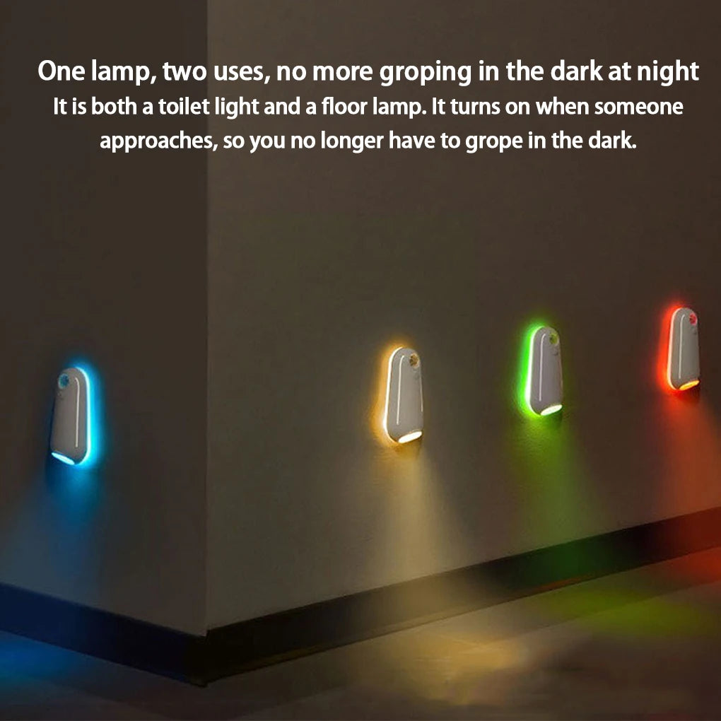 Toilet Night Light Toilet RGB Light Rechargeable Motion Sensor LED Toilet Light LED Projection Nightlight for Kids Men Women