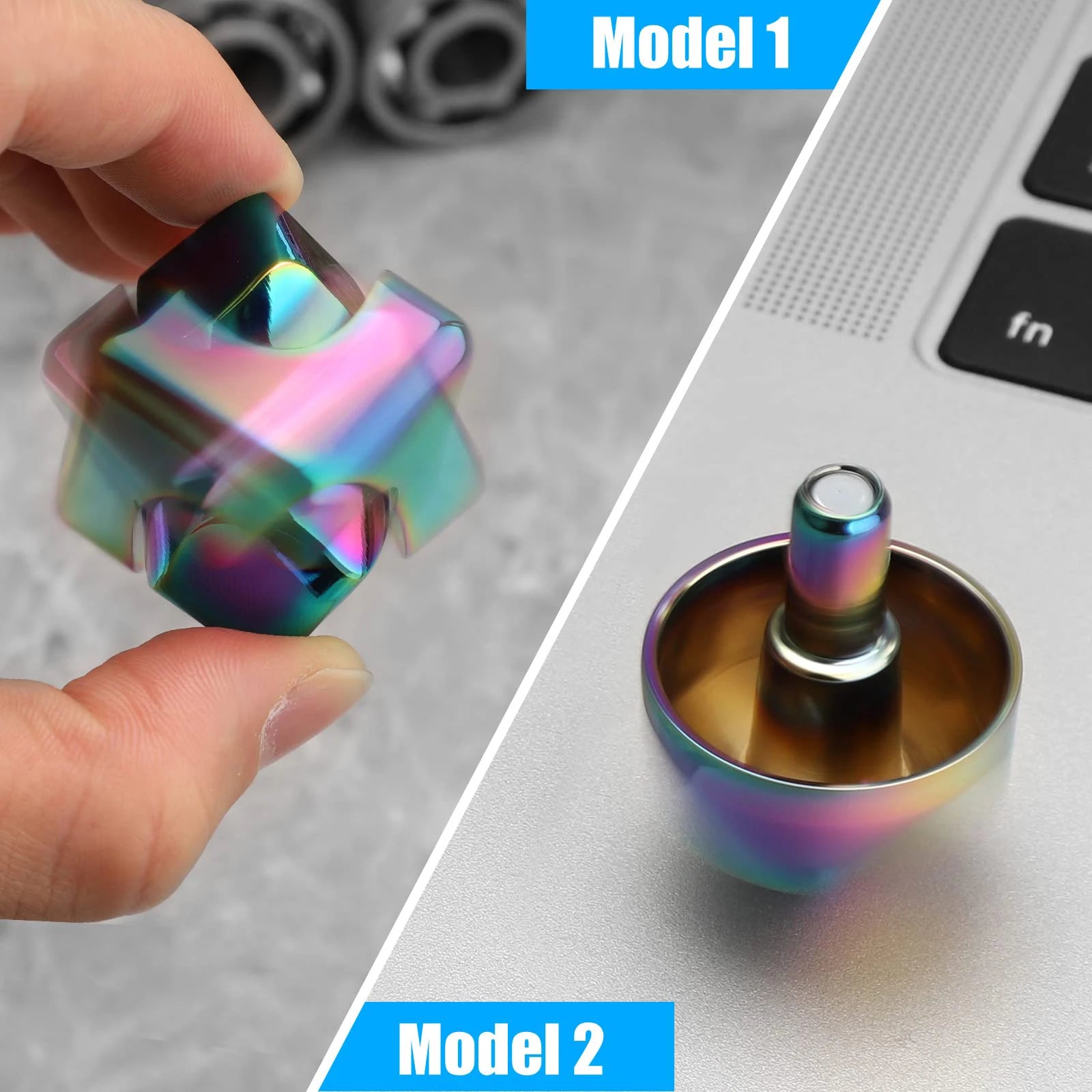 Metal Cube Spinner Fidget Toy Fingertips 3D Puzzle Gyro Gear Sensory Anti Stress Relief Educational Games