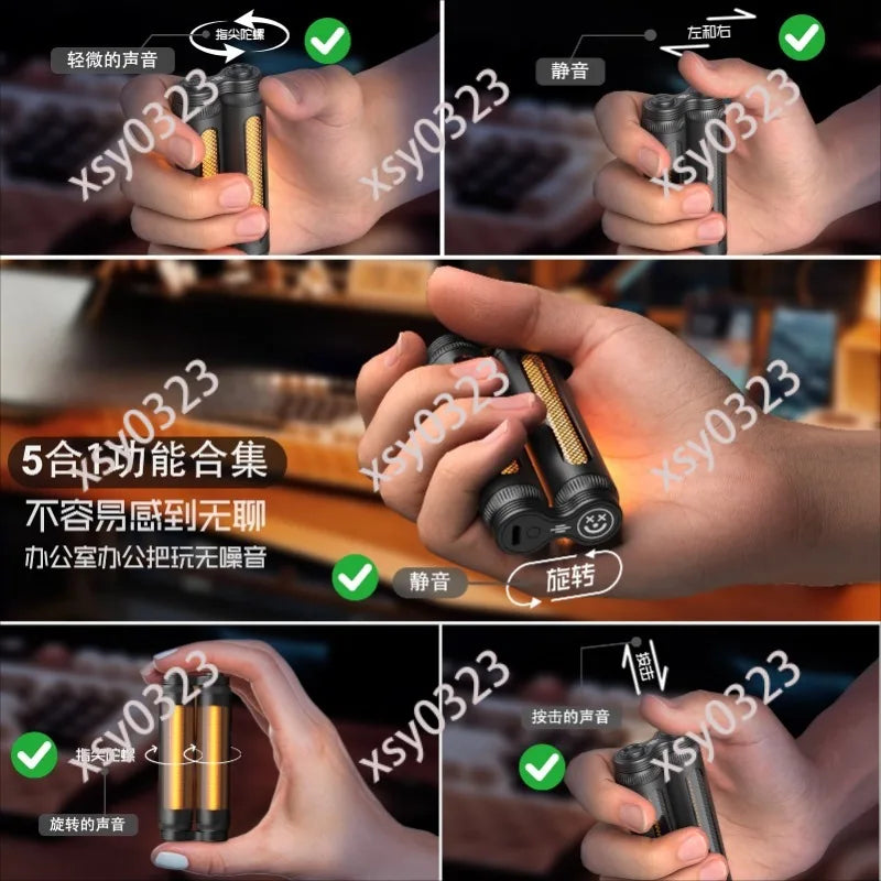 Multi-functional Metal Fidget Spinner Silent Stress Relief  for Office Desktop Relaxation