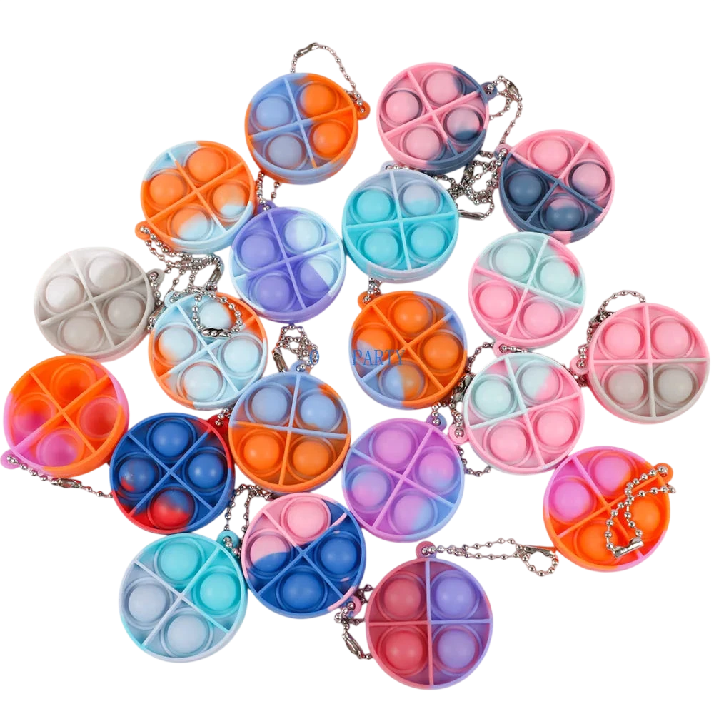 20-Pack Mini Pop Bubble Keychain Toys – Pinata Fillers - photo 5