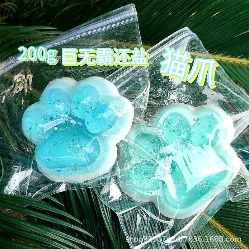 Large Silicone Cat Paw Squeeze Toy Stress Relief Decompression Funny High Appearance Mud Feeling Soft Bulk Wholesale