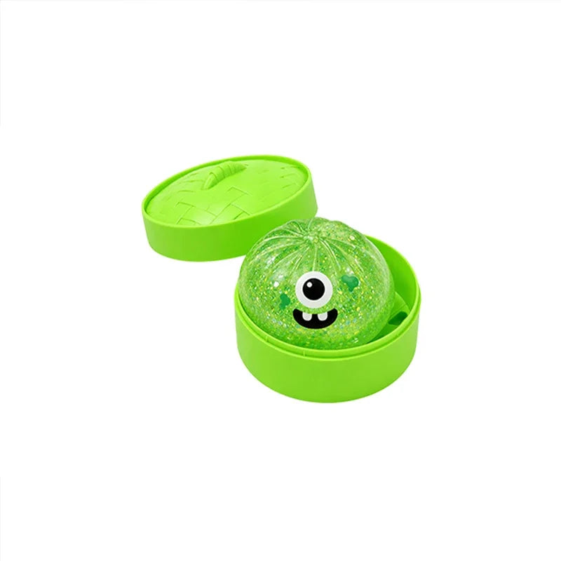 Cartoon Ghost Series Stress Relieving Toy Ghost Bun Soft, Slow, Elastic Squid Toy Clip Steamer Steamed Bun Squeezing Toy Gift