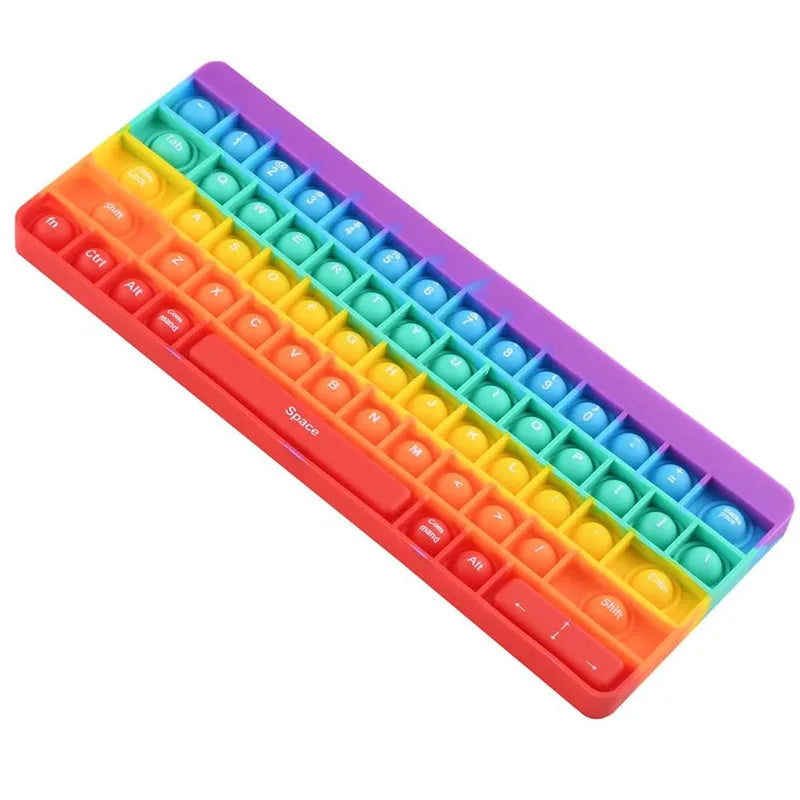 Keyboard Rainbow Push Bubble Sensory Fidget Toys Kids ADHD Anxiety Stress Reliever - photo 2