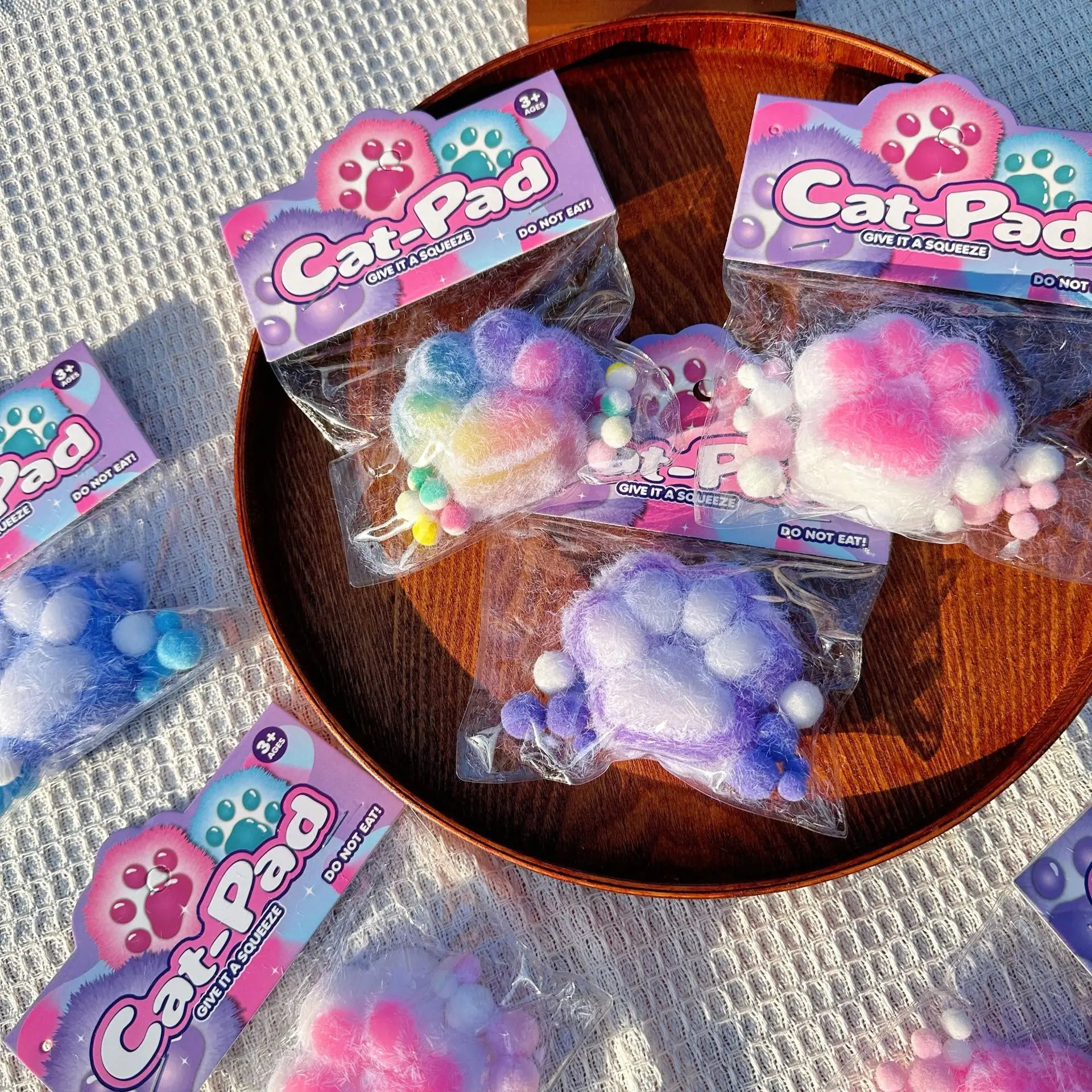 Colorful Plush Soft Kittens Antistress Foot Paws Squishy Tapa Foot Kids Girls Toys Adult Sensory Toys Taba Squishу Fidget Toys