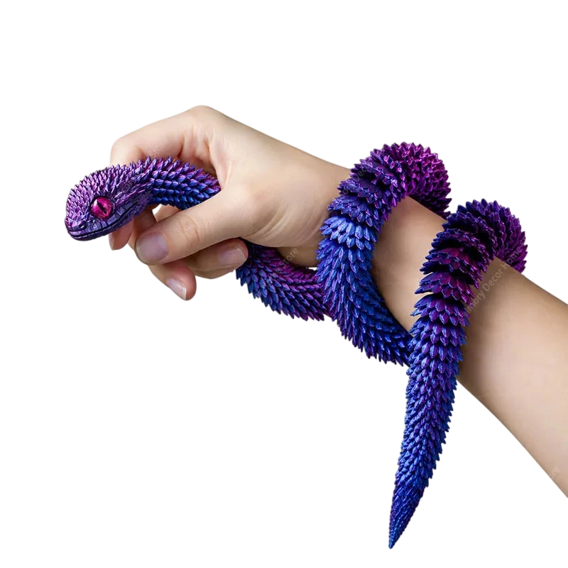 3D Creative Printed Toys Snake Model Sensory Toys Desktop Ornament 3D Printed Snake Desktop Articulated Snake Collectibles - photo 2