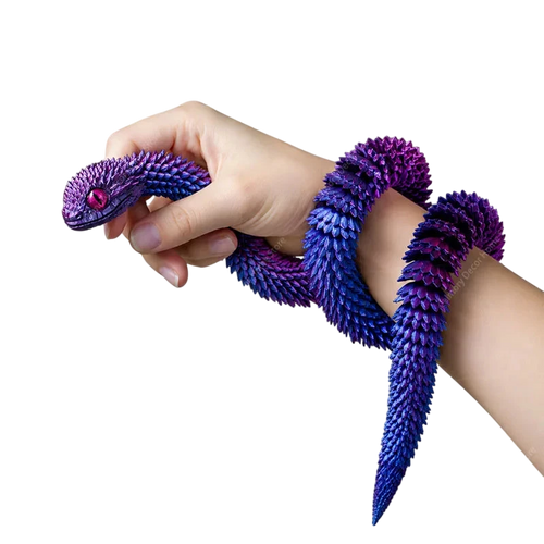 3D Creative Printed Toys Snake Model Sensory Toys Desktop Ornament 3D Printed Snake Desktop Articulated Snake Collectibles - photo 2
