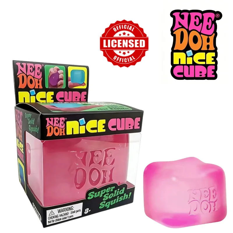 Schylling NeeDoh Ice Cream Cone & Nice Cube Squeeze Fidget Toy Surprise Stress Relief Desktop Ornament Party Gift