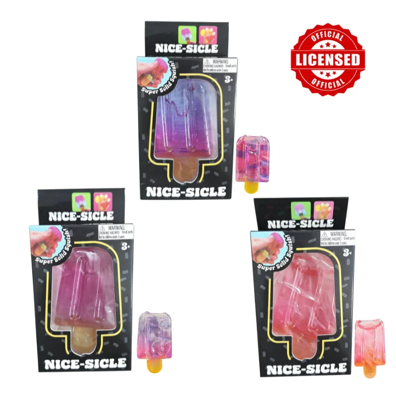 Schylling NeeDoh Ice Cream Cone & Nice Cube Squeeze Fidget Toy Surprise Stress Relief Desktop Ornament Party Gift