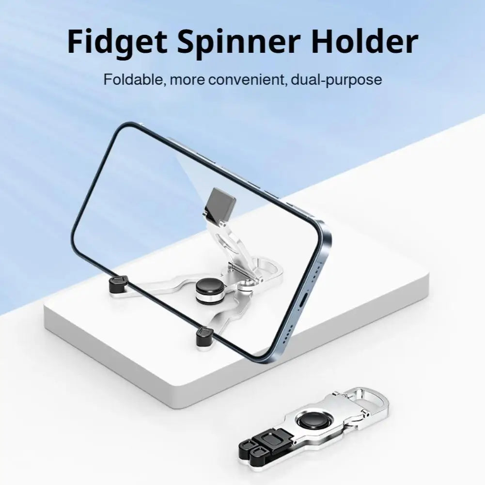 Metal Fidget Spinner Desk Phone Holder Foldable Stand for IPhone 18 17 Pro Samsung Support Telephone Desktop Bracket Accessories