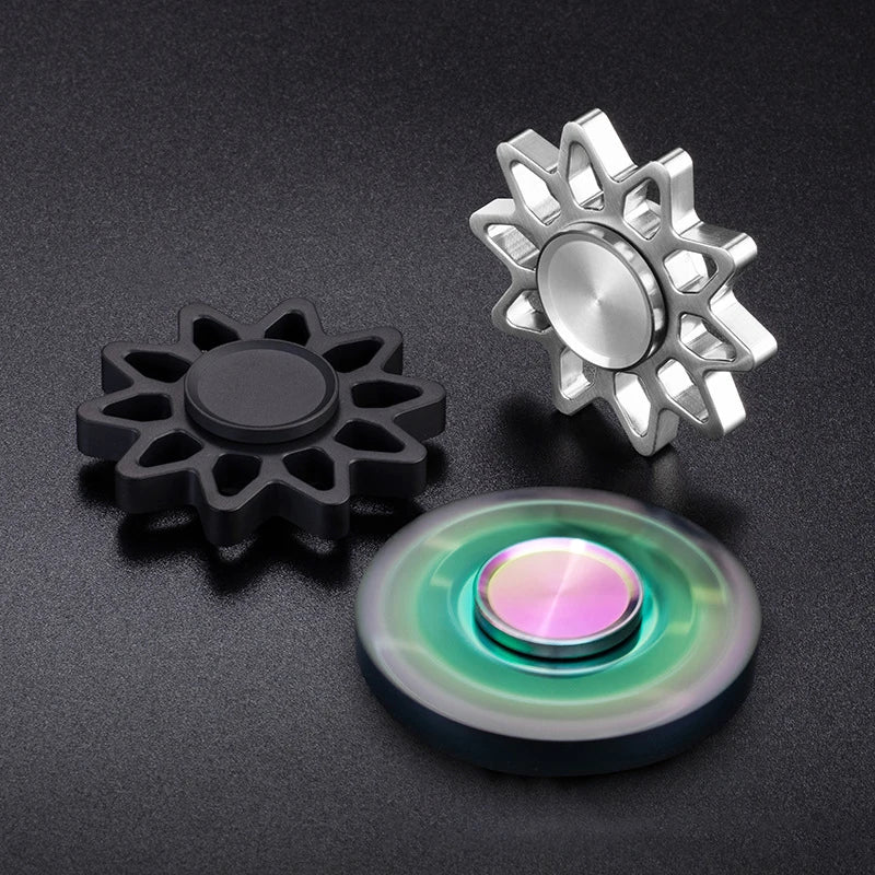 The Sun God Fidget Spinner Metal EDC Prolonged Rotation Finger Spinners High Speed Hand Toy For Stress Anxiety Relief For Adults