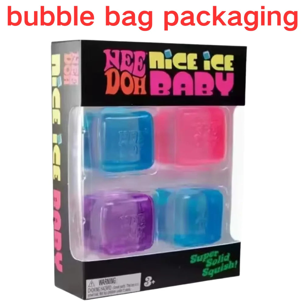 Schylling Nee Doh Nice Cube & Mini Cat & Soda Cube Sensory Pinch Blocks Stress Relief Puzzle Kids Souvenir Blind Box