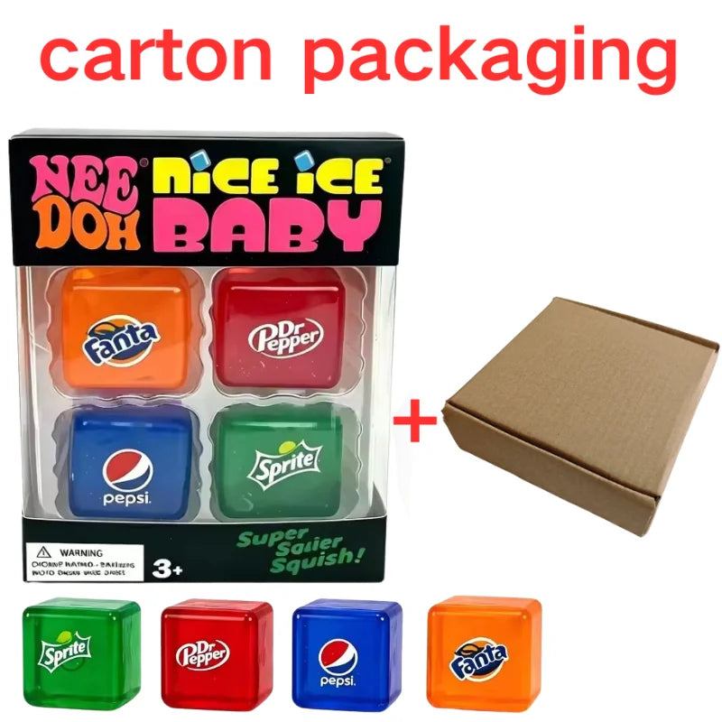 Schylling Nee Doh Nice Cube & Mini Cat &Six Color Round Sensory Pinch Blocks Stress Relief Puzzle Kids Souvenir Blind Box
