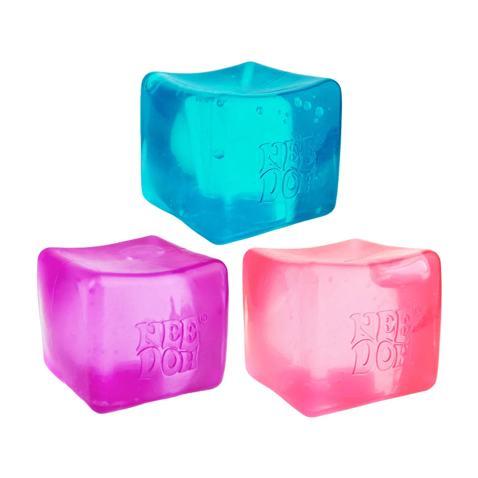 Schylling Needoh Nice Cube Sensory Stress Reliever Fidget Tool, Slow Rising Desk Sensory Cube for Anxiety & Focus, for Adults