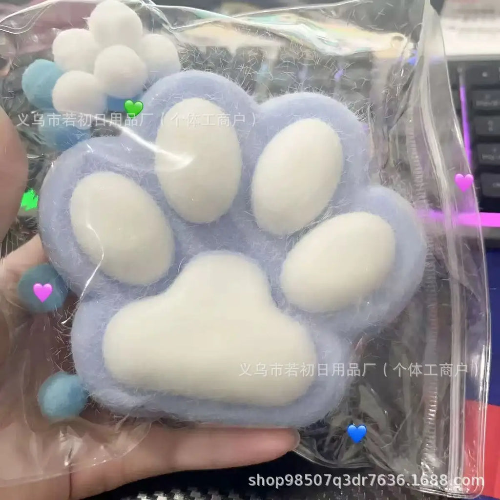 Large Silicone Cat Paw Squeeze Toy Stress Relief Decompression Funny High Appearance Mud Feeling Soft Bulk Wholesale
