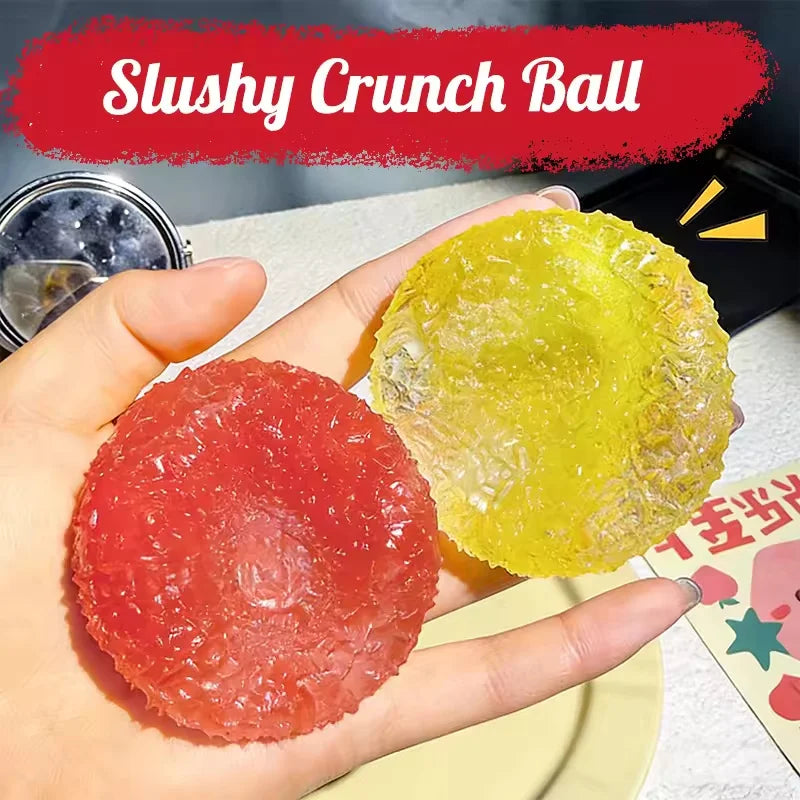 Sensory Stress Reliever Reusable Slushie Squeeze Ball with Crunchy Crackling Noise Creative Moldable Fidget Putty