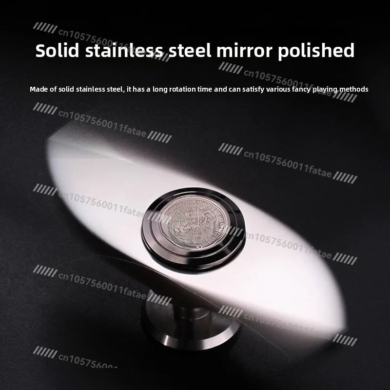Premium Stainless Steel Finger Spinner Anti Anxiety Fidget Toy Smooth Spinning Stress Relief Gadget for Office Home